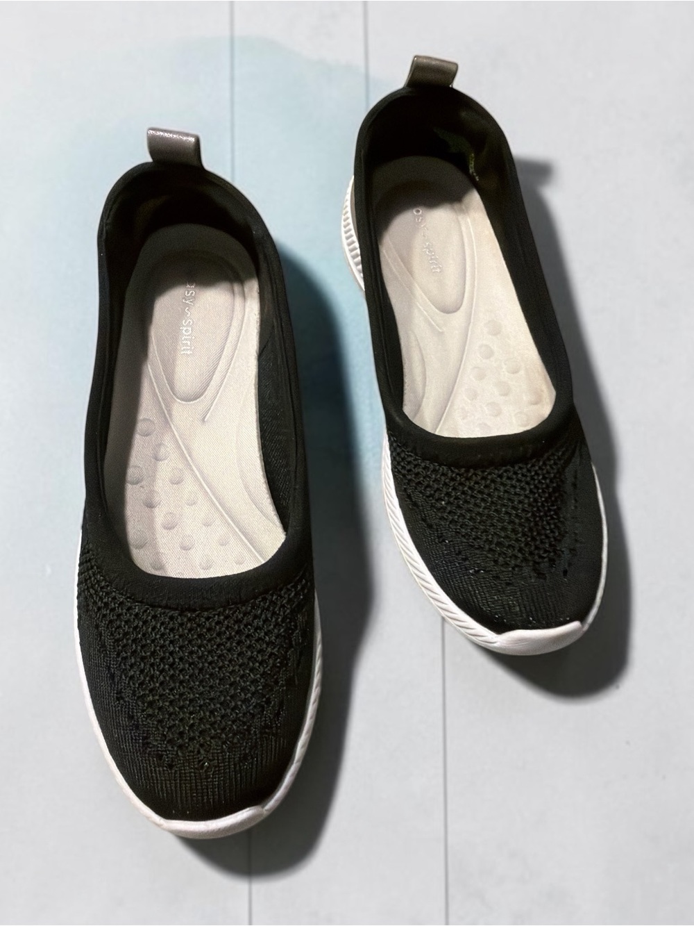 Easy Spirit Slip-On Knit Walkers for Women - Black